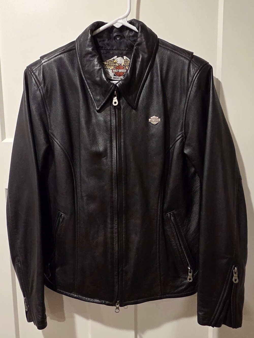Harley-Davidson Black Leather Bomber Jacket